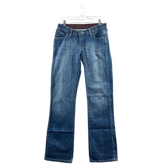 Wrangler Shiloh No Gap Waistband Jeans Womens 7/8 X 36 Blue Cotton Denim